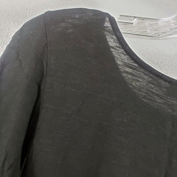 Logo Lavish Women's Black Layered Lace Blue Leaf Embroidered Shirt Top Blouse - Picture 10 of 14